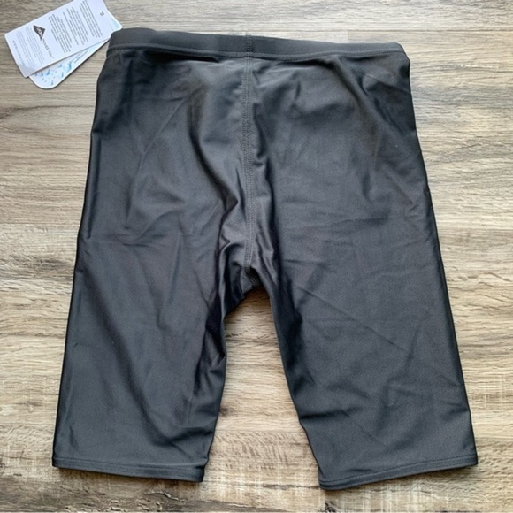 NWT Sporti Solid Compression Jammer Youth Swimsuit in Black - Picture 2 of 7